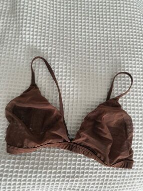 SKIMS Sheer Triangle Bralette in Cocoa Brown
